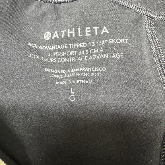 Athleta Skort Womens Large Navy Blue Ace Advantage Tipped Activewear Golf Tennis - Picture 4 of 9